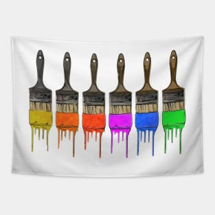 Painted Brushes Tapestry