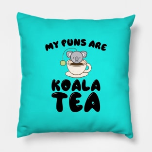 Koala Tea Puns Pillow