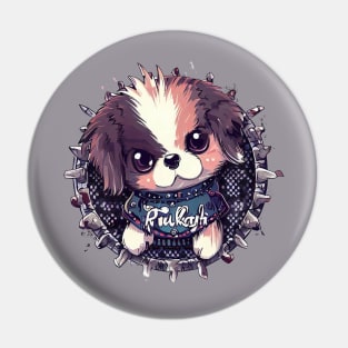 Cute Baby Dog Raze Punk Style Pin