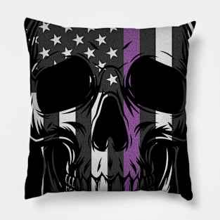 Security Thin Purple Line Pillow