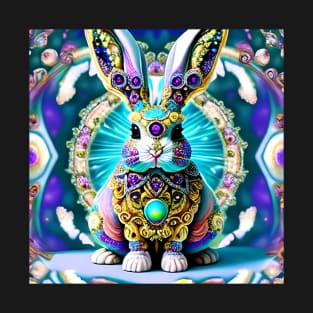 Bunny Rabbit Psychedelic Easter Gift AOP Rainbow Neon Trippy T-Shirt