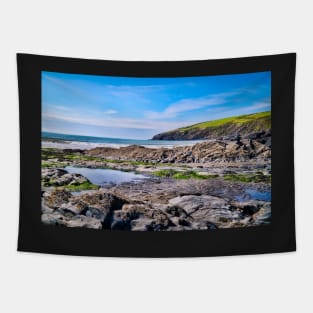 Beach & Rock Pool Landscape - Coastal Scenery - Newport, Pembrokeshire Tapestry