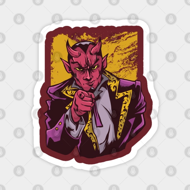 Pointing Lucifer Magnet by Safdesignx