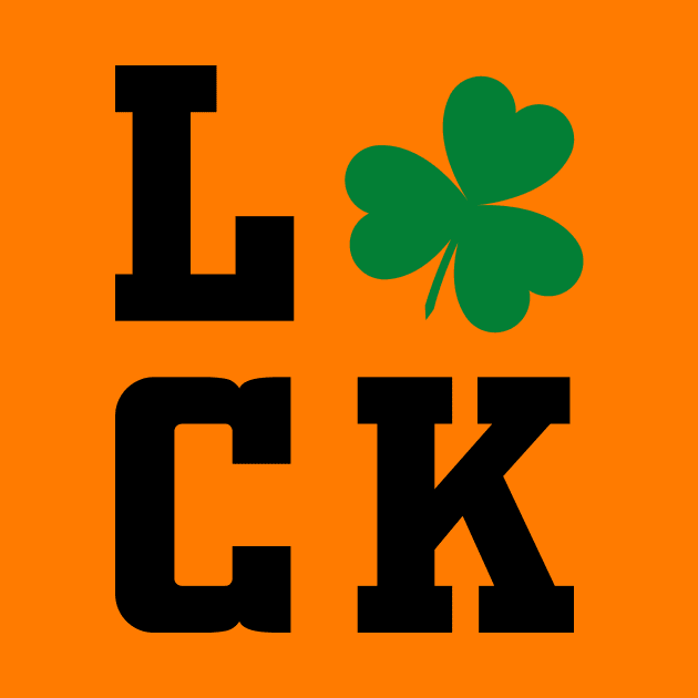 Luck Shamrock Black saint patricks day typography by gastaocared