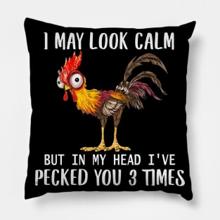 UT IN MY HEAD I'VE PECKED YOU THREE TIMES Pillow