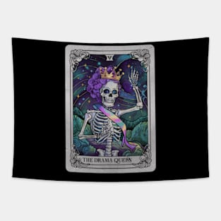 The Drama Queen Skeleton Tarot Card Sassy Sarcastic Funny Tapestry