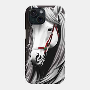 Horse head in clip art style Phone Case