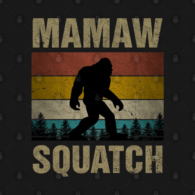 Mamaw Squatch Bigfoot Mamaw Sasquatch Yeti Family Matching by snnt