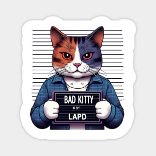 Bad Kitty LAPD Mugshot Magnet