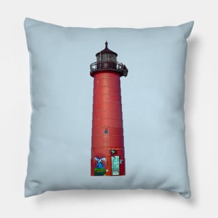 Selective Color Kenosha Red Light District Pillow