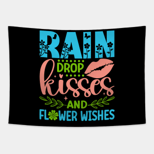 Rain Drop Kisses And Flower Wishes Spring Floral Tapestry