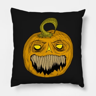 Halloween Jack O Lantern Scary Sharp Creepy Teeth Pillow