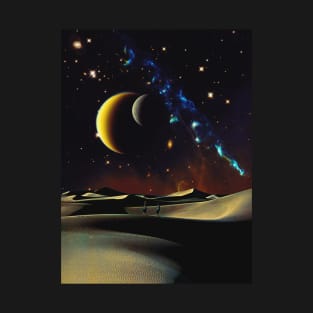 Desert Night - Space Collage, Retro Futurism, Sci-Fi T-Shirt