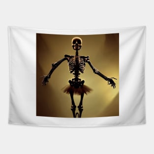 Ballet Skeleton Gothic Tapestry