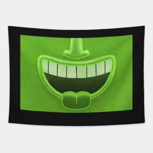 Green Tiki Smile Mask! Tapestry