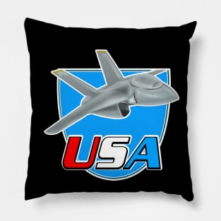 USA jet plane Pillow