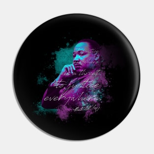 MLK Watercolor Portrait Pin