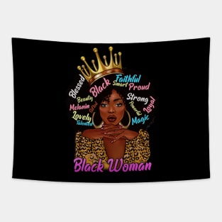 Black Woman, African American Woman, Black Mom Magic, Black Girl Magic Tapestry