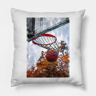 Basketball In Hoop Marker Sketch Pillow