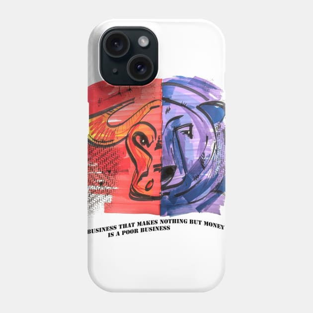 bear and bull of stock market Phone Case by AriadnaDeRaadt