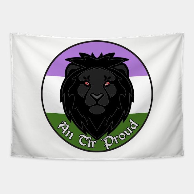 An Tir Pride - Genderqueer - Populace Badge Style 2 Tapestry by Yotebeth