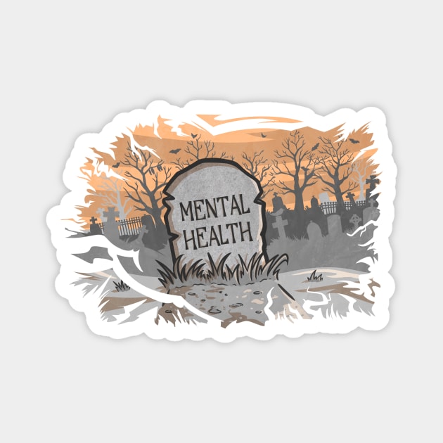 Mental health RIP Magnet by Javibuart