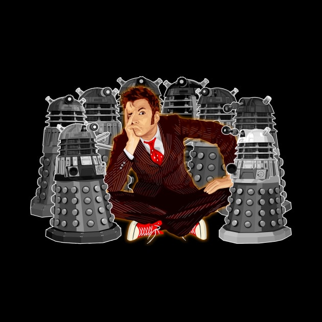 10th Doctor captured by mini dalek by Dezigner007