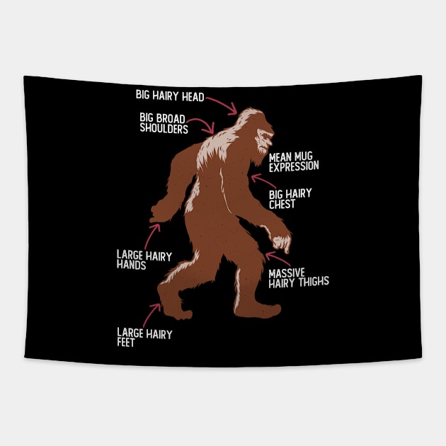 Bigfoot Sasquatch Believer Bigfoot Believer Bigfoot Hunter Tapestry by Anassein.os