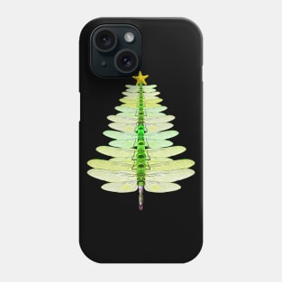 Merry Christmas Insect Lover Xmas Dragonfly Christmas Tree Phone Case