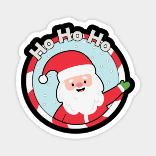 Ho Ho Ho Waving Santa Claus Magnet