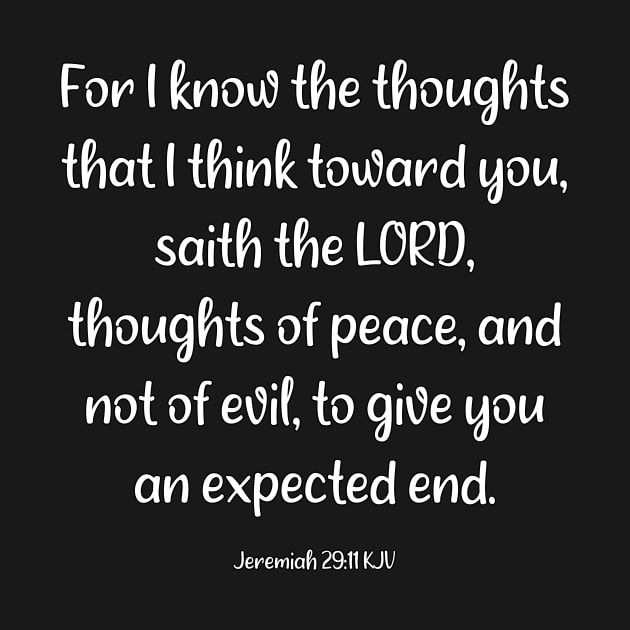 Jeremiah 29:11 Bible Verse KJV Text by Holy Bible Verses