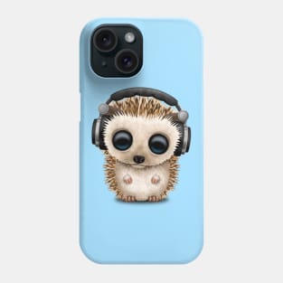 Cute Baby Hedgehog Deejay Wearing Headphones Phone Case