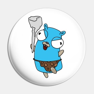 Caveman Gopher Pin