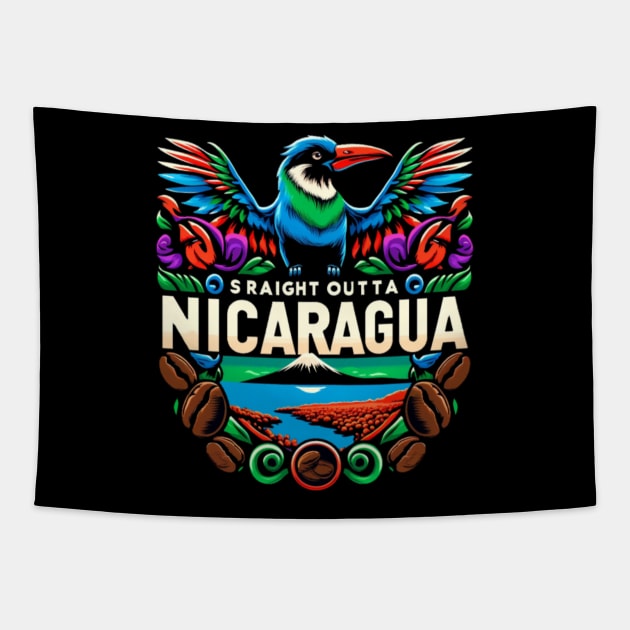 Straight Outta Nicaragua Tapestry by Straight Outta Styles