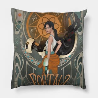 Portal art nouveau Pillow