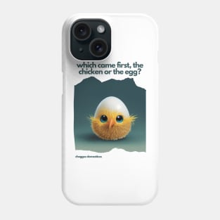 Which came first, the chicken or the egg? Funny Print Phone Case