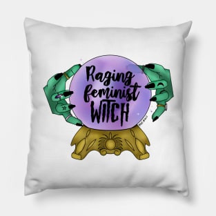 Raging Feminist Witch Pillow
