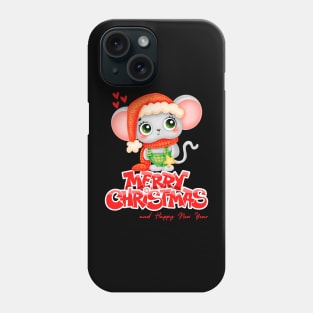 Cute Cartoon mouse Christmas T Shirt Phone Case