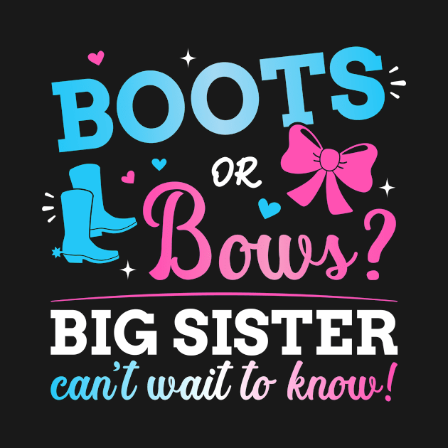 Gender reveal boots or bows sister matching baby party by Designzz