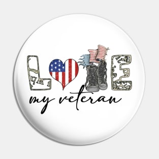 i love my veteran Pin