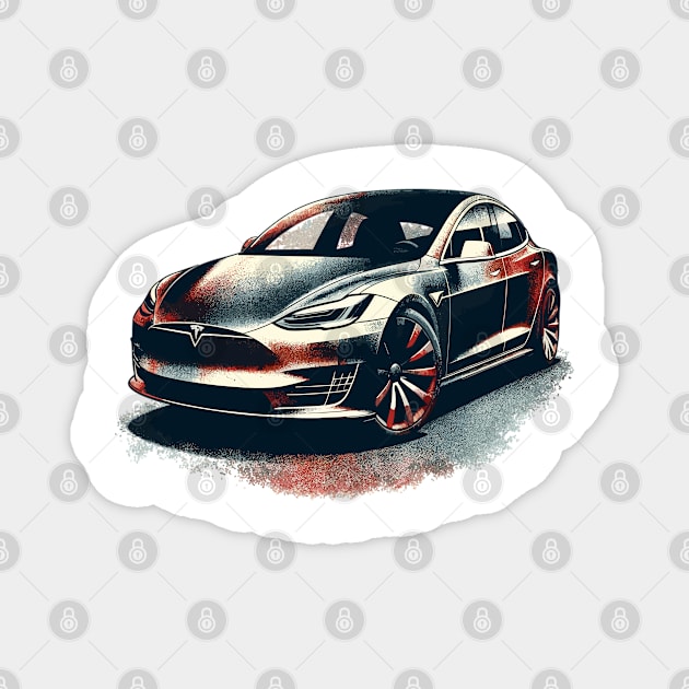 Tesla Model S Magnet by Vehicles-Art