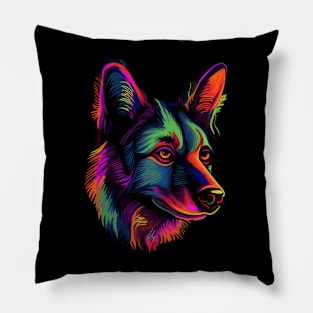 Neon Doggo #2 Pillow