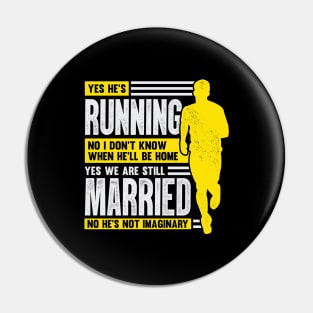 Marathon Running Runner's Wife Gift Pin