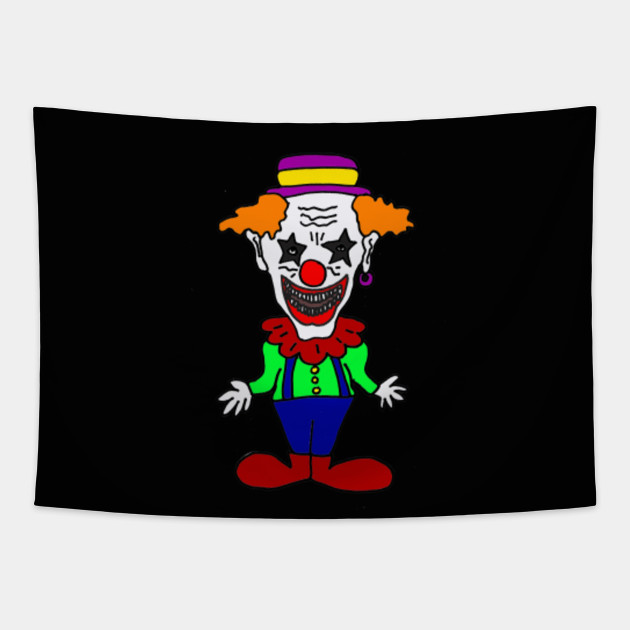 Cool Scary Clown Cartoon Art Clown Tapestry Teepublic