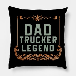 husband dad trucker legend Pillow