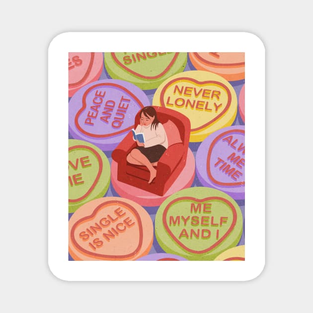 Love Hearts Magnet by John Holcroft