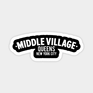 Middle Village Queens Logo - A Minimalist Tribute to Suburban Serenity Magnet