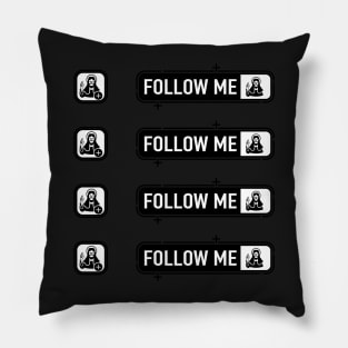 jesus follow request sticker set Pillow