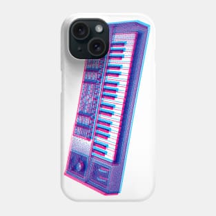 Moog Source 8 bit 3D Synth Design Phone Case