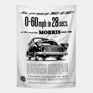 Vintage Morris Minor advert Tapestry